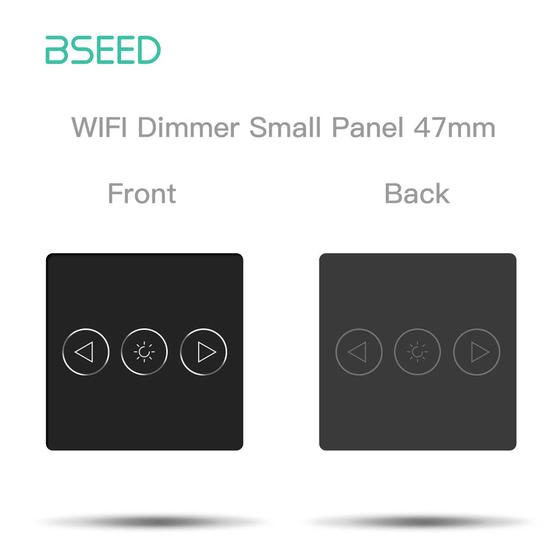 BSEED 1/2/3Gang Wall Touch Switch Small Glass Panel 47mm Dimmer Curtain Crystal Panel Parts Only DIY Combine With Glass Frame
