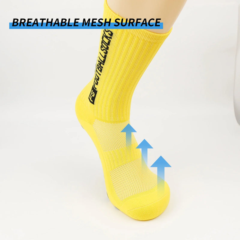 Anti-slip Football Socks  Round Silicone Suction Cup Grip Anti Slip Soccer Socks  Cycling Riding Socks 38-45 Sports Socks