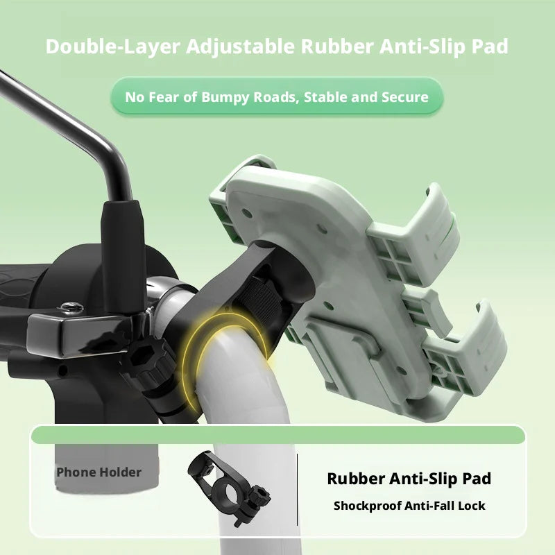 SEAMETAL Motorcycle Mobile Phone Stand Shockproof Riding Bicycle Phone Holder Navigation Bracket Handlebar/Rearview Mirror Type
