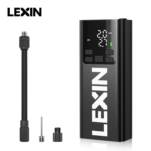 Lexin P5 Smart Air Pump 5000mAh for Motorcycles Tire Inflator Bicycle Boat with LED Digital&Preset Pressure Inflation