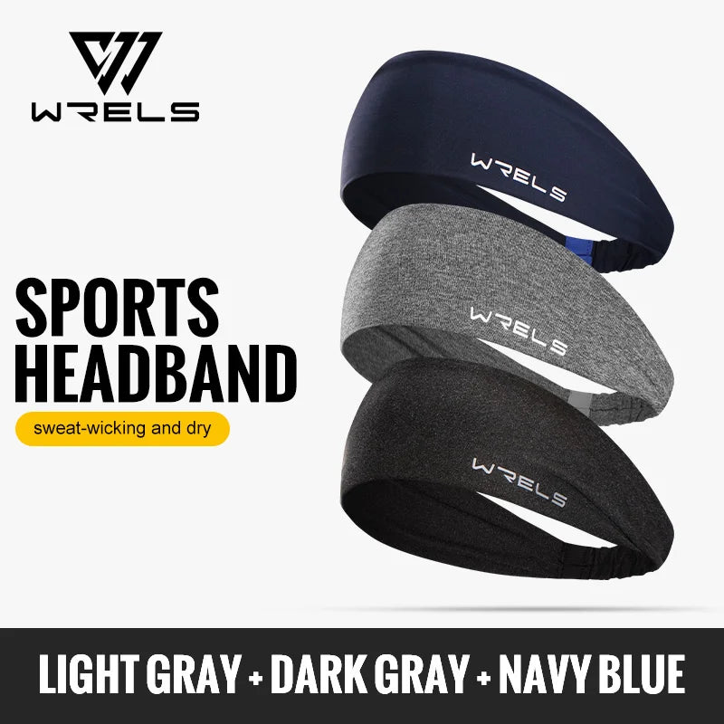 WRELS Sports Headbands for Men Women Elastic Sweatbands Non Slip Hair Bands for Gym Yoga Running Fitness Outdoor Sports Headband