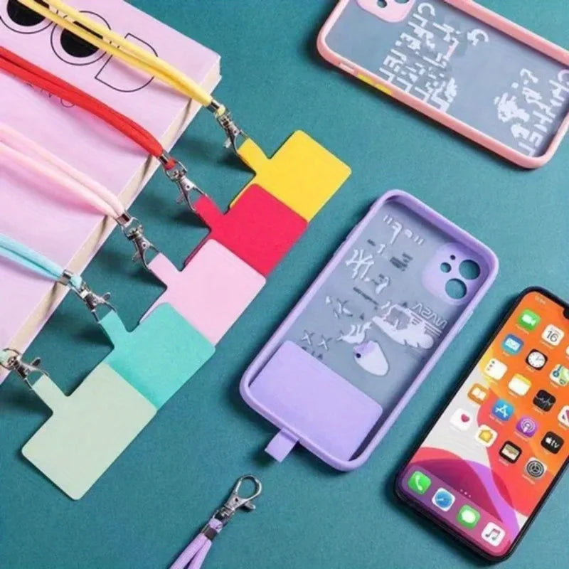 Phone Lanyard Anti Lost Lanyard Strap Universal Adjustable Detachable Colorful Neck Cord Phone Safety Tether Keychain Chain Rope