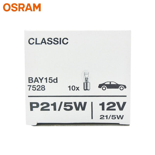 OSRAM Original P21/5W 1157 Car Standard Turn Signal Light Parking Lamp OEM Auto Stop Bulb 12V S25 21/5W 7528 Wholesale 10pcs
