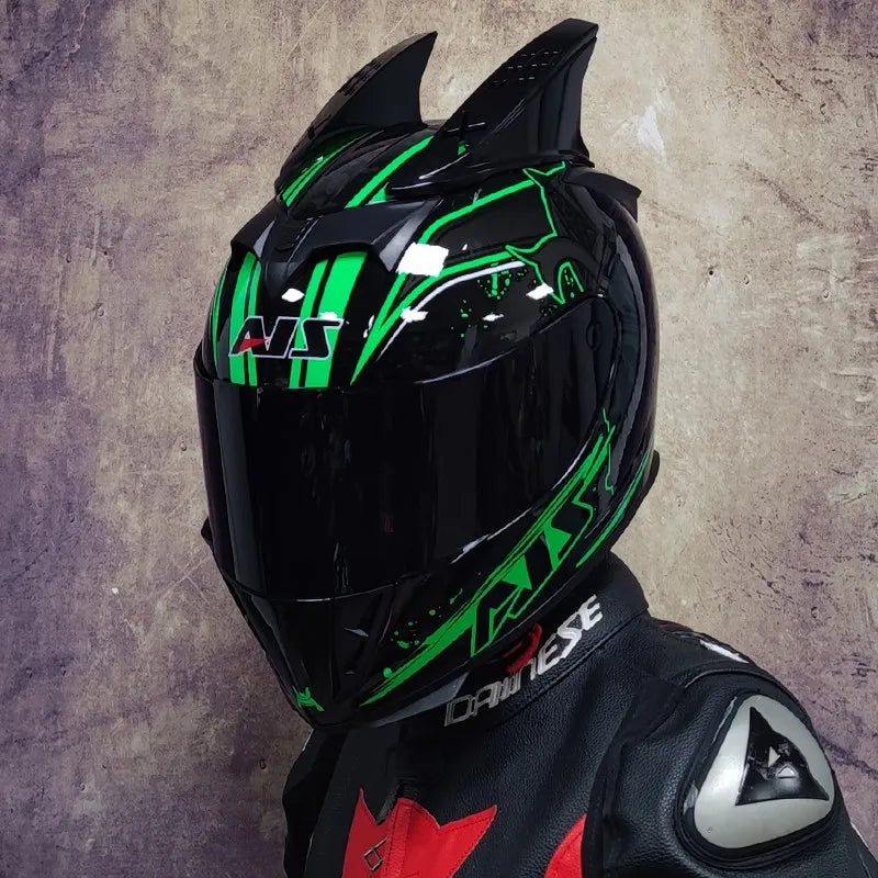 AIS Motorcycle Helmet cool Modular Moto Helmet With Inner Sun Visor Safety Double Lens Racing Full Face the Helmet Moto Helmet