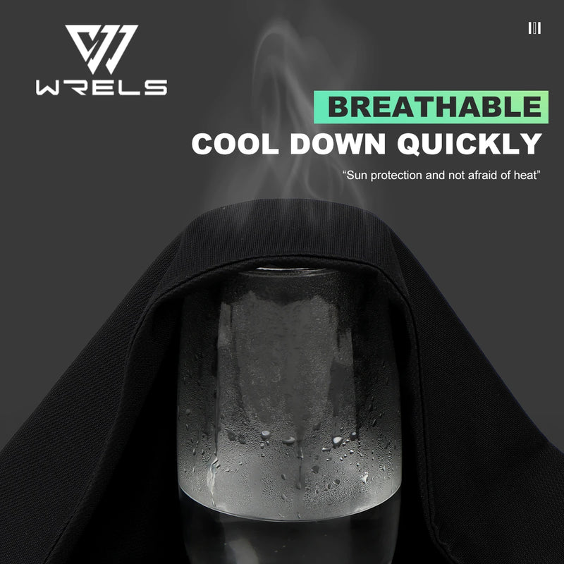 WRELS Ice Silk Sunscreen Mask Outdoor Cycling Face Cover Solid Color Neck Wrap UV Protection Ear Bandana Scarf Protection