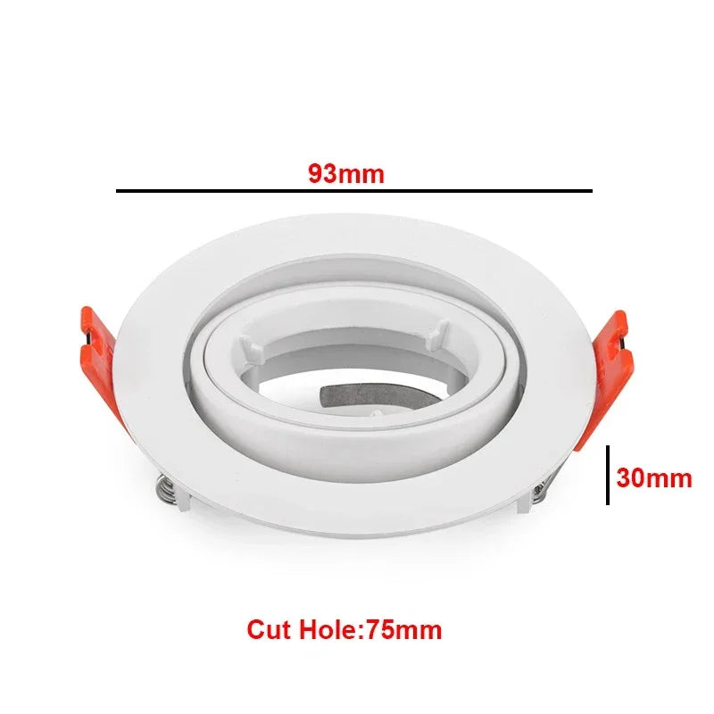 JOYINLED 1/10PCS Adjustable Round LED Downlight Frame MR16 GU10 Recessed Ceiling Light Trim Lamp Holder Socket Spot Fixture