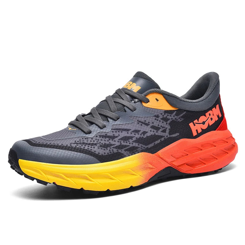 Mens Running Shoes 2026 New Color Blocked Mesh Anti Slip Wear Resistant Mens Hiking Lightweight Lace Up Sports Training Shoes