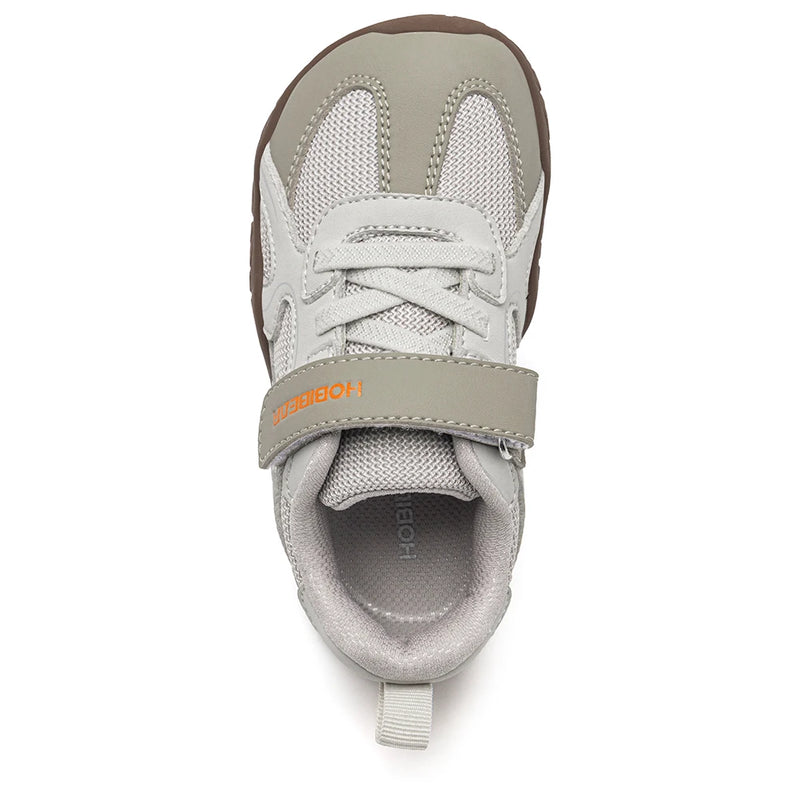 HOBIBEAR Kids Wide Toe Box Sneakers Hook-Loop Non-Slip Walking Shoes Artificial Leather Mesh Outdoor Toddler Sneaker