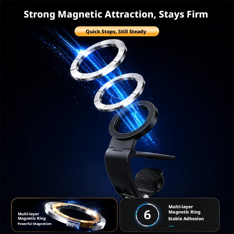 SEAMETAL Magnetic Foldable Phone Stand 360 Rotatable Universal Car Dashboard Phone Holder GPS Stand in Car for Car Accessories