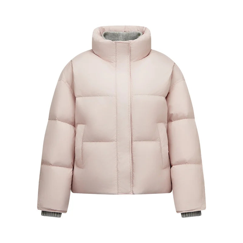Semir Women Down Jacket Water Repellent 90 Percent Down Fill Layered Look Loose Fit Puffer Shape 2026 Winter Warm Insulation