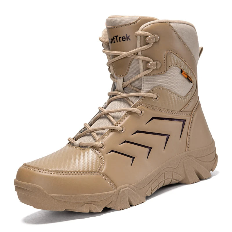 Men's Combat Boots Four seasons Light Breathable Casual Hiking Walking Boots Outdoor Jungle Anti-slip High top Training Boots