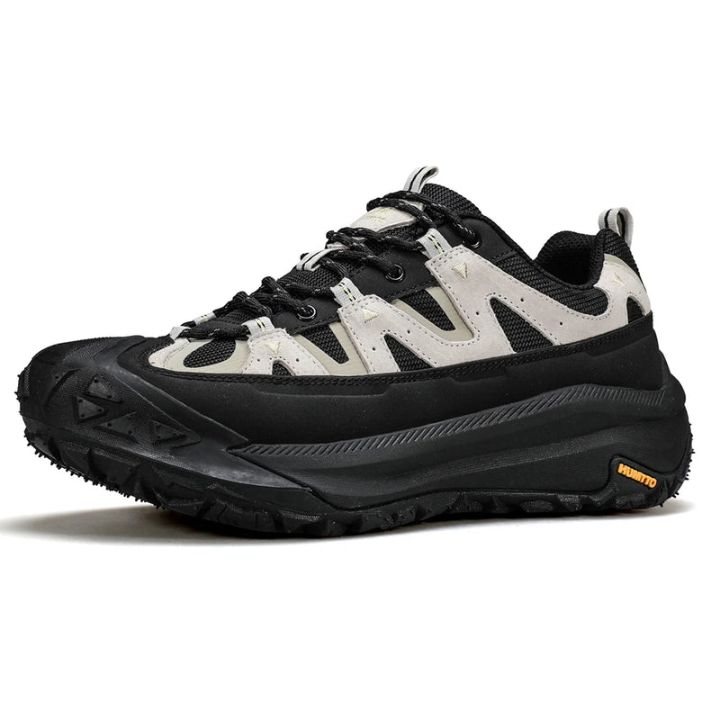 HUMTTO Breathable Non-slip Hiking Shoes for Men Outdoor Sports Shoes Leather Shock-absorbing Walking Sneakers Man Trekking Boots