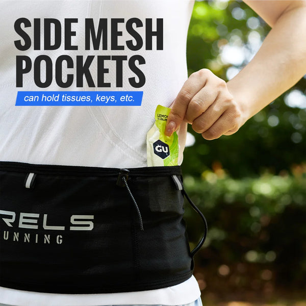 WRELS Waist Bag Multi-Functional Invisible Running Waist Bag Large-Capacity Breathable Fanny Pack Marathon Triathlon Waist Bag