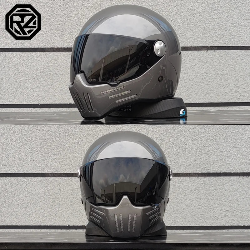 Retro motorcycle helmet ABS Light cruiser full coverage helmet for men and women DOT approved