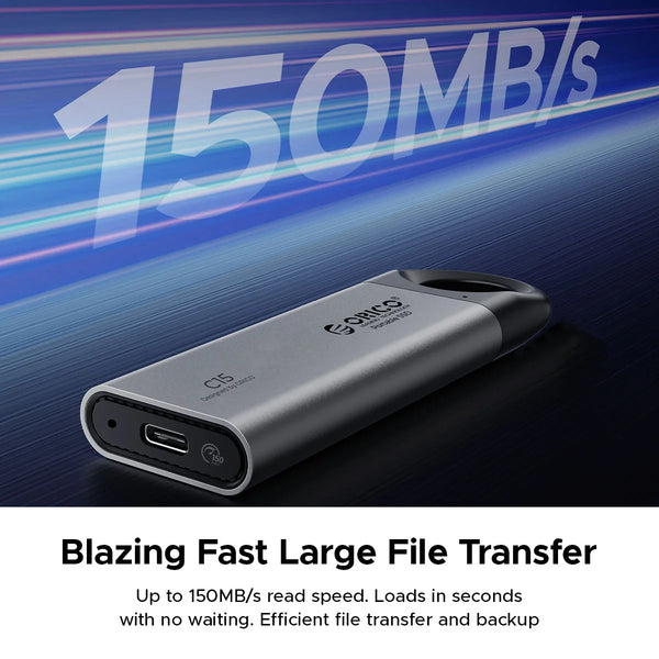 ORICO 1TB External SSD Up to 150MB/S Hanging Hole Design Portable Solid State Drive Storage PSSD for Tablets Laptops C15