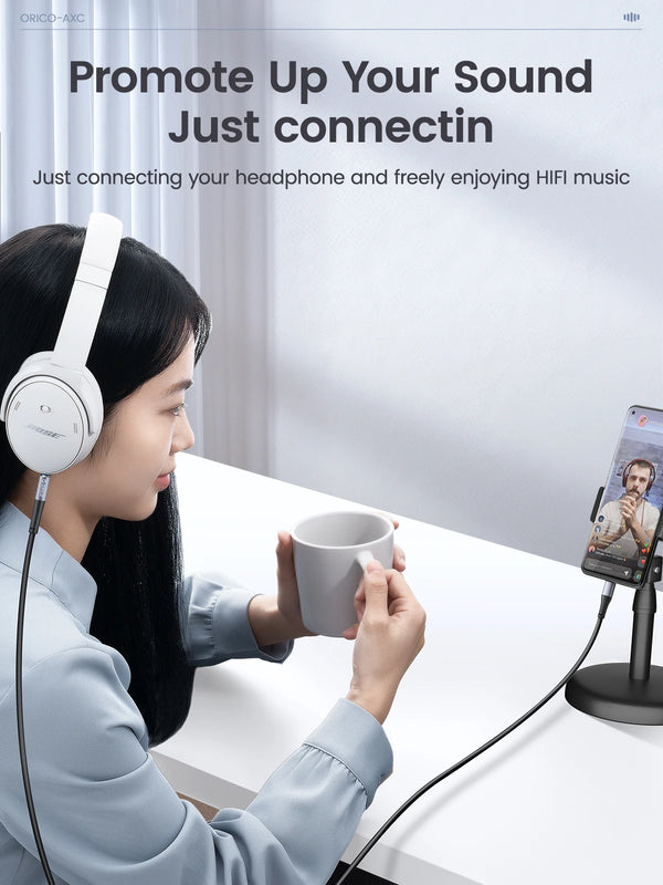 ORICO USB C to 3.5mm Audio Aux Jack Cable Type C Lightning Adapter to 3.5mm Headphone Stereo Cord Car for iPad Pro Samsung