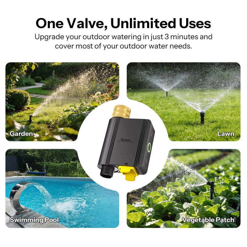 SONOFF SWV-ZNE/ZNU Hydro ONE Lite Zigbee Smart Water Valve Without Flow Meter Brass Water Inlet Works with Apple Home