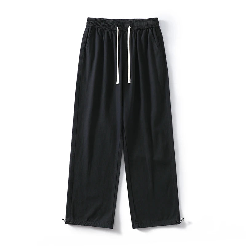 Dukeen 2025 Man Drawcord Pants Korean Trend Style Casual Sweatpants Spring and Autumn Fashion Loose Jogger Men's Clothing