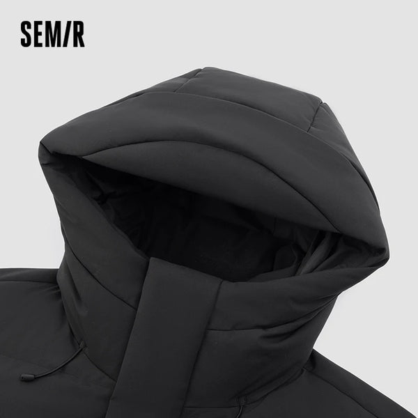 អាវក្រៅ Semir សម្រាប់បុរស ៨០ ភាគរយ រោមចៀមពេញ វែង ក្រាស់ ក្តៅ ឆ្នាំ ២០២៦ រដូវរងាថ្មី ស្លៀកប្រចាំថ្ងៃ ស្ទីលធម្មតាក្នុងទីក្រុង