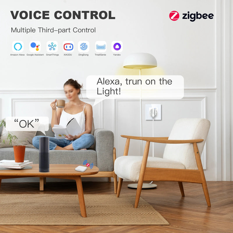 BSEED ZigBee Smart FR Socket Double Powe Sockets Triple Wall French Oulets Work With Tuya Google Home Smart Life Alexa
