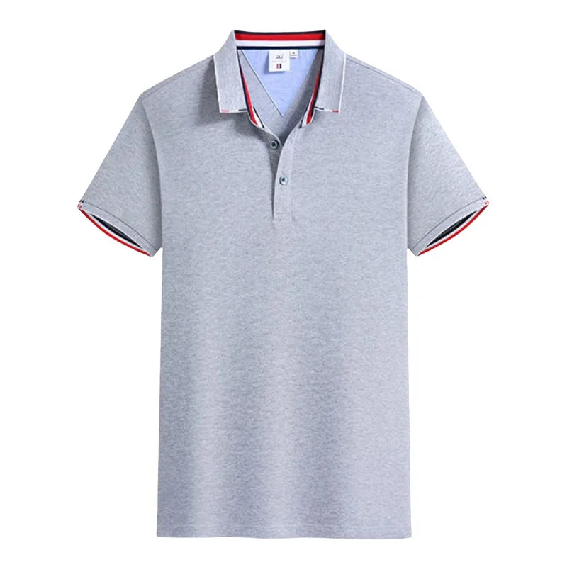 Summer Casual Loose Fit  Short Sleeve Polo Shirts  Customizable Corporate  Logo Printed Work Uniforms for Men And Women
