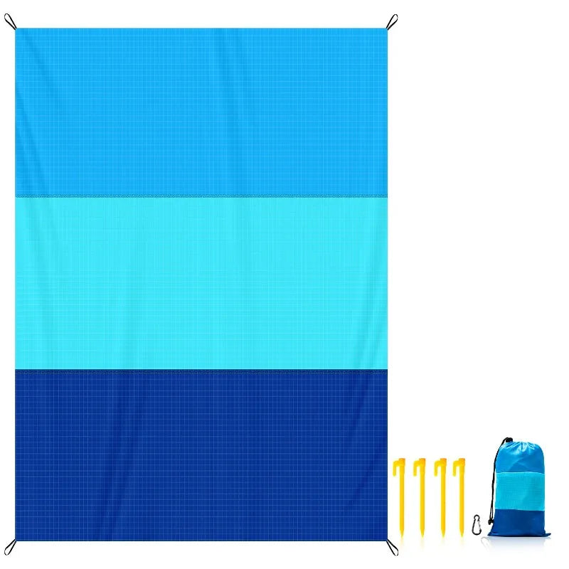1pc Outdoor beach picnic mat with moisture-proof portable storage bag,ideal choice for beach travel and camping. 4-7 people.