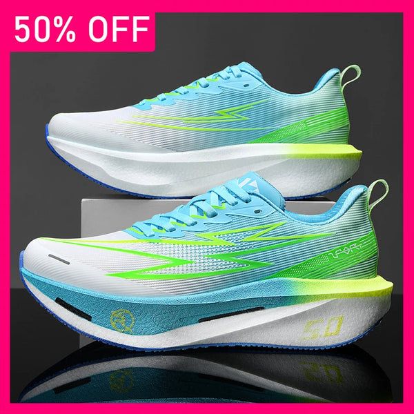 Unisex Sports Shoes Marathon Running Breathable Light Outdoor Training Shoes Thick Soled Anti Slip Shock-absorbing Racing Shoes