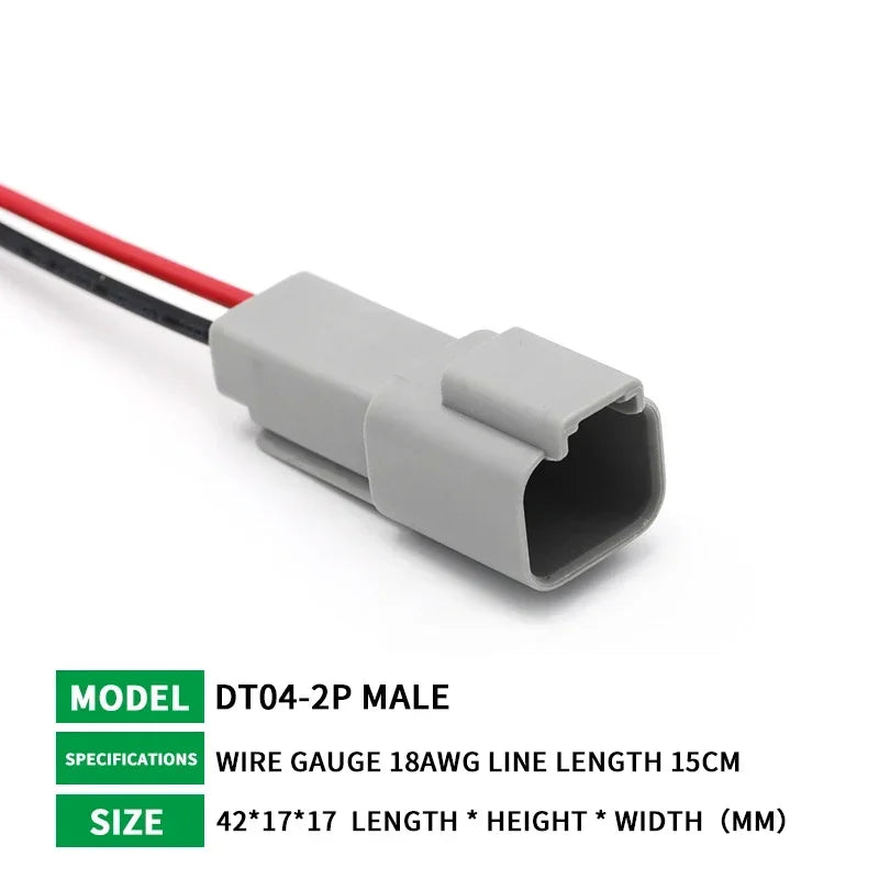 5/10/100 Sets Deutsch Type Connector Male Female Waterproof DT Connectors 2-Pin Dt04-2p Dt06-2s 8202612040,Sealable,2 Position
