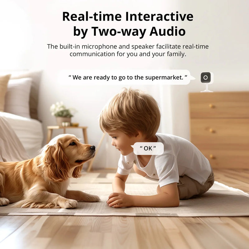 SONOFF CAM-S2 1080P HD WiFi Camera Home Security Motion Detection Alert Real-time Interactive Two-way Audio Support Alexa Google
