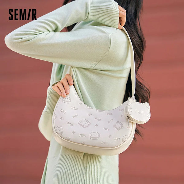 Semir Bag Women Underarm Bag Design Crescent Bag 2025 New Handbag Shoulder Bag for Stylish Outfits