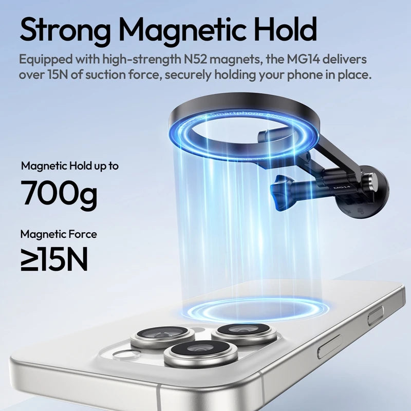 ជើងទ្រទូរស័ព្ទ Ulanzi MG14 Magnetic Magsafe សម្រាប់ទូរស័ព្ទ iPhone 16 15 Android សម្រាប់កាមេរ៉ា Gopro Insta 360 DJI Action