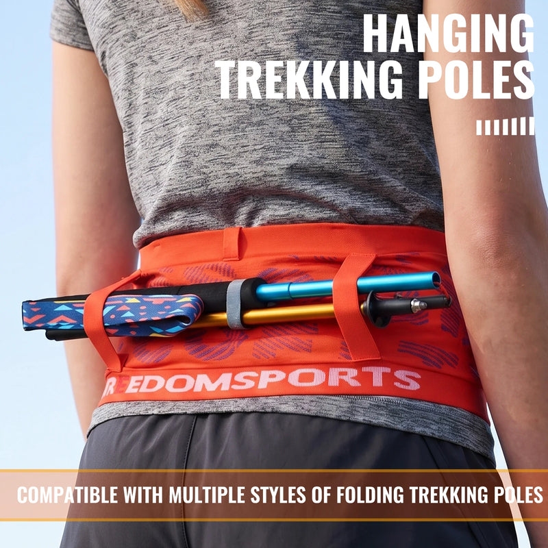 WRELS Running Waist Bag Anti-Slip Adjustable Storage Pack Breathable Elasticity Marathon Workout Men Women Sports Waist Belt