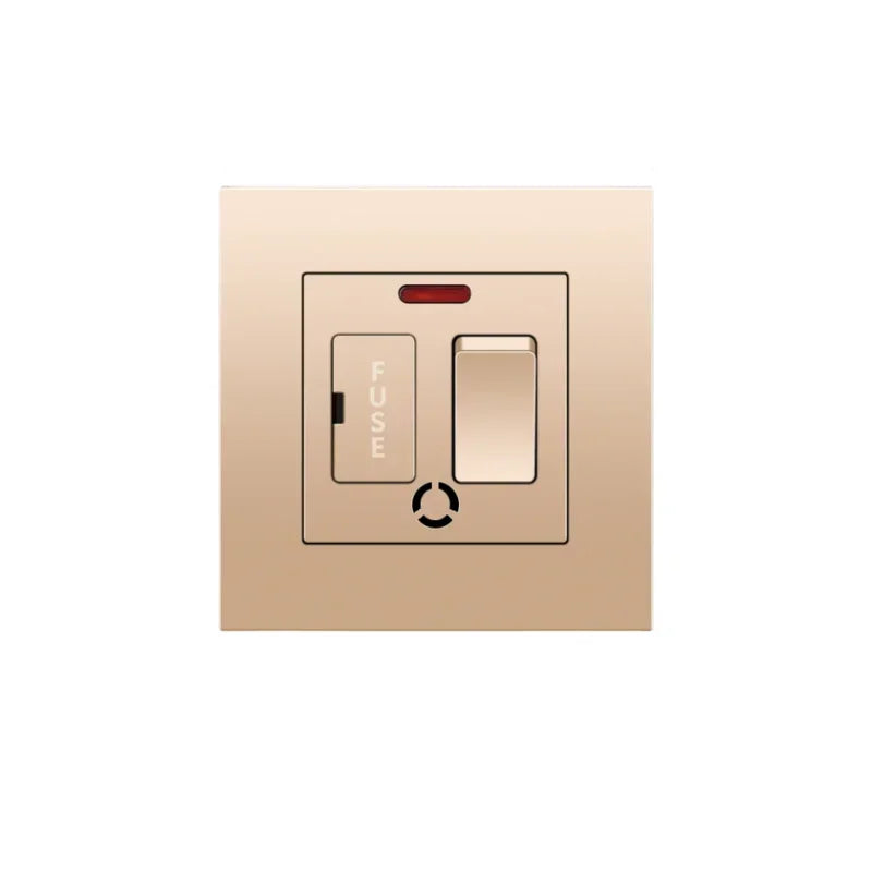 Uk Type 86 13A Universal Rose Gold 220V Wall Large Warped 1gang2way Cross Button Light Switch,USB Electric Plug Wall Socket