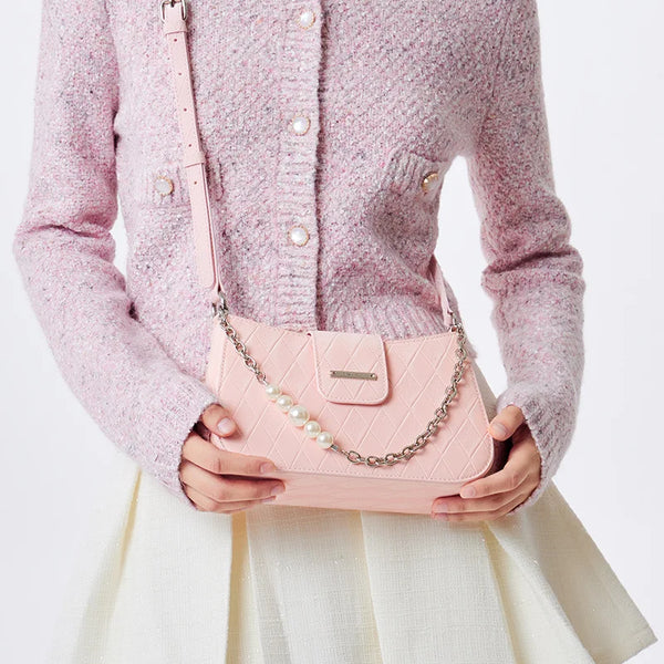 Semir Bag Women Underarm Bag High-End Fashion Diamond Pattern Stylish Shoulder Bag Elegant Womens Bag 2025 New Design