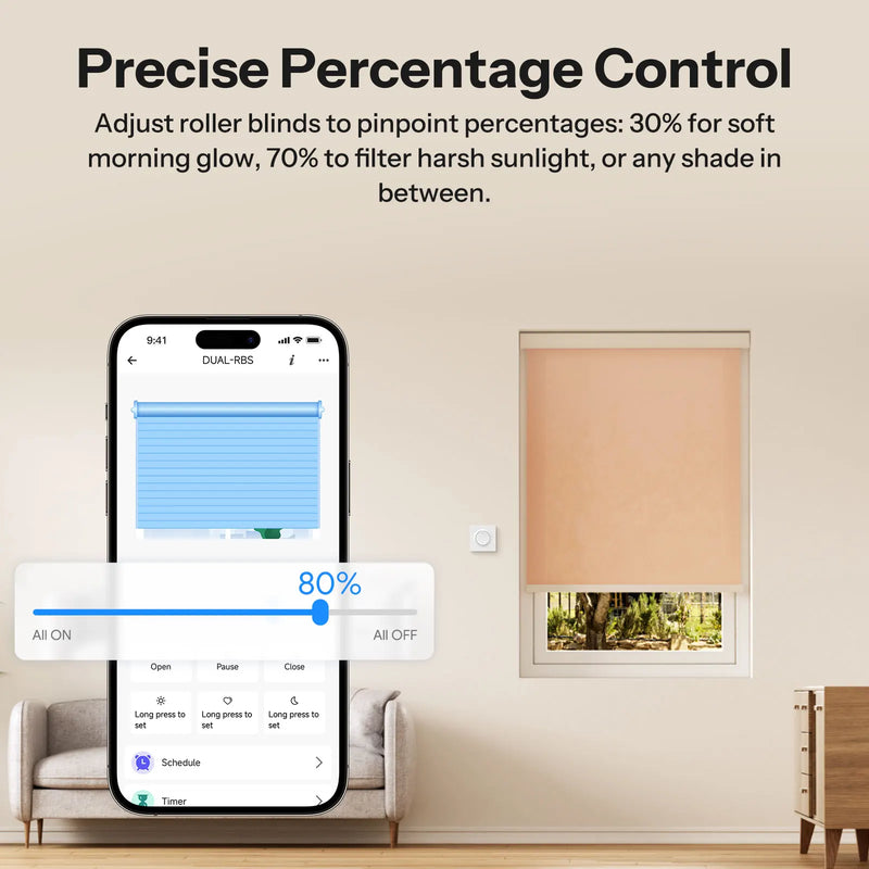 SONOFF Orb-ZBRBS Fusion Series Zigbee Smart Roller Shutter Wall Switch MINI-ZBRBS-E Percentage Adjustment Works ZHA Zigbee2MQTT