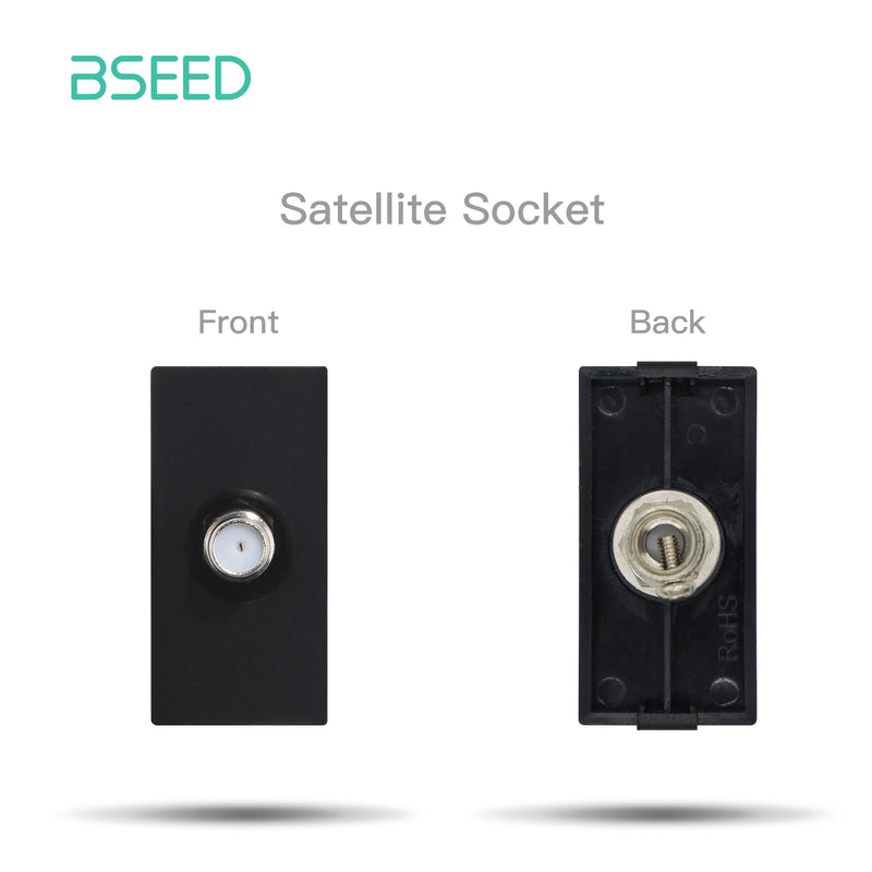 BSEED Wall Internet Cat5 Socket Plastic Frame Parts USB Charge Port TV Satellite Interface Function DIY Combination