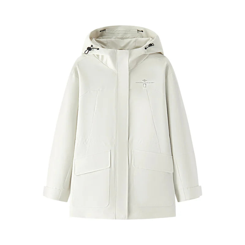 Semir Waterproof Jacket Women 2026 Spring Windproof Stain-Resistant Solid Color Loose Casual Top Stylish Outerwear