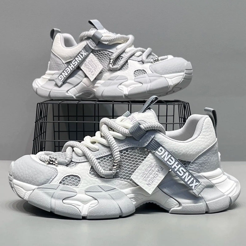Men Sports Shoes Summer New Soft Sole Rebound Trend Mesh Breathable Versatile Street Running Anti Slip Tennis Shoes for Men