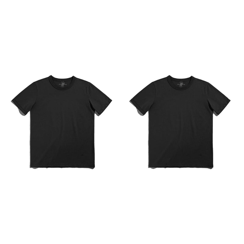 Maden Summer Solid Color Short Sleeve T-Shirts 100% Cotton Round Neck Tees with Rolled Edge Cuffs Casual Tops for Men