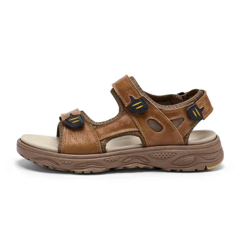 Summer Retro Sandals For Men Genuine Leather Sandals Outdoor Shoes Beach Verano Sandale Homme Sandalias Hombre