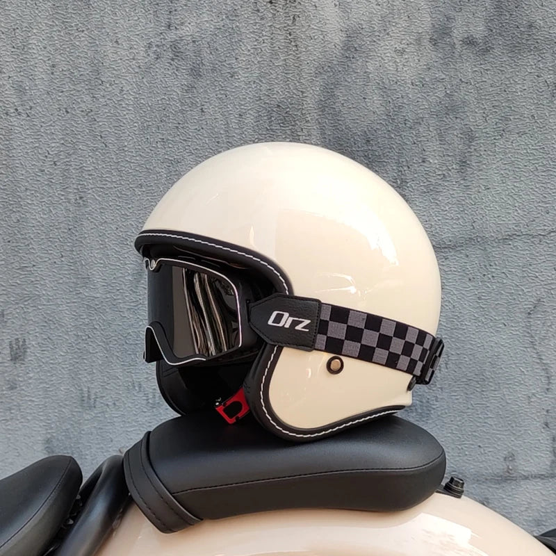 ORZ Latest 3/4 Retro Motorcycle Helmet Cascos Para Motos Four Seasons Commuter Men's and Women's Half Helmets Capacetes de Moto