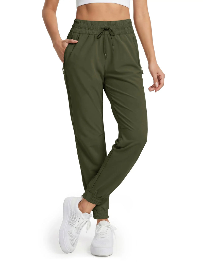 TACVASEN Women's  Waterproof Quick Dry Hiking Pants Lightweight Stretch Joggers With Pockets Outdoor Travel Summer Athletic Pant