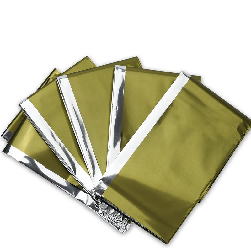RHINO RESCUE Emergency Survival Blanket, 210x160cm Thermal Foil Shield, Heat Reflective Space Film for Outdoor & Hiking