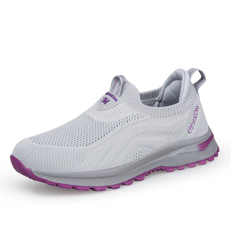 Slip on Walking Shoes for Men Women Breathable Mesh Sneakers Lightweight Non-Slip Casual Athletic Sports Shoes for Elderly