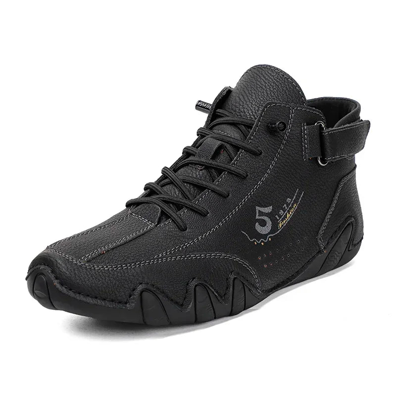 Ankle Leather Boots Men Fashion High Top Casual Shoes Handmade Botines Hombre Botte Homme Plus Big Size 48 49 50
