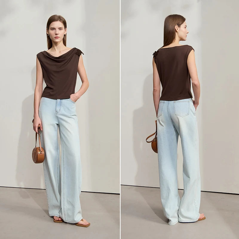 អាវយឺត Amii Minimalist Casual សម្រាប់នារី រដូវក្តៅ ឆ្នាំ២០២៥ អាវក្រៅការិយាល័យថ្មី ដៃវែង ដៃខ្លី កអាវធំ 12522154