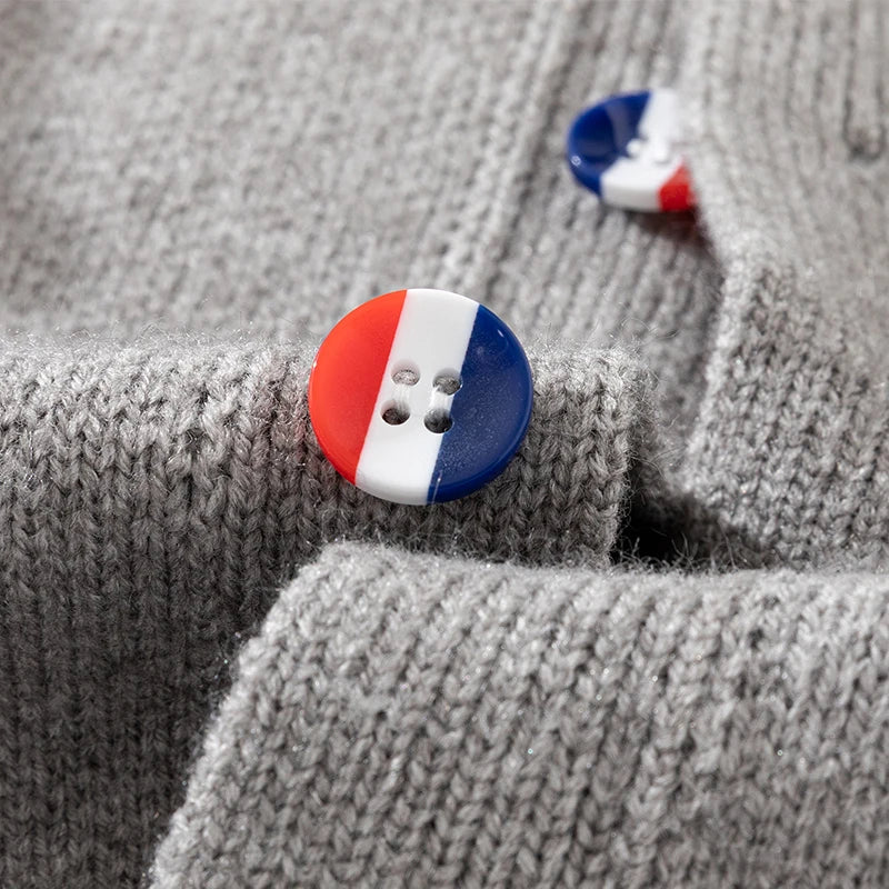 New Autumn Winter Men Long-Sleeved Knitted Shirt Jacket Single-Breasted Quality Cardigan Casual Fashion Comfort Men's Clothing