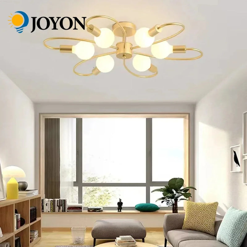 ចង្កៀងព្យួរ JOYON 3/6/8 ក្បាល ចង្កៀងពិដាន E27 LED ភ្លើងបំភ្លឺបន្ទប់ទទួលភ្ញៀវ ការតុបតែងផ្ទះទំនើប បន្ទប់បរិភោគអាហារ ភ្លើងបំភ្លឺ