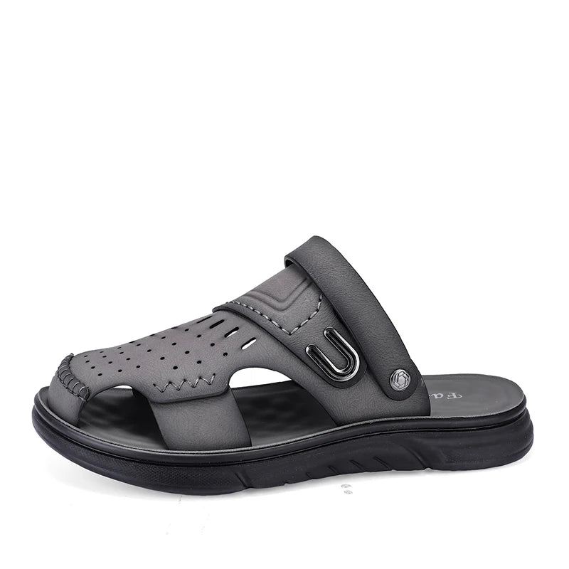 Men's breathable casual sandals summer new soft-sole non-slip outdoor beach shoes fashion lightweight sports dual-use slippers