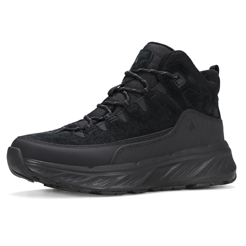 HUMTTO Outdoor Anti-slip Hiking Boots Men Mountain Sneakers Winter Keep Warm Trekking Shoes Genuine Leather Camping Sports Shoe